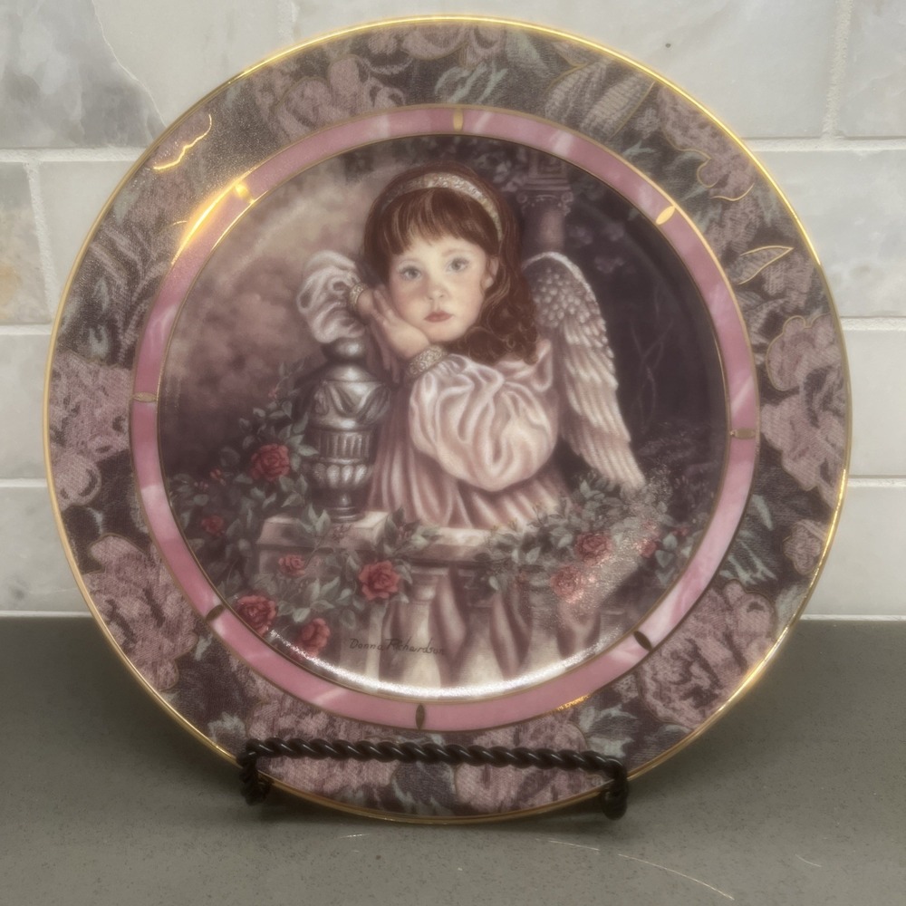 Hope Donna Richardson Garden Of Innocence Angel Plate Collectable Bradford